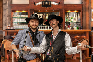 cowboys in a saloon